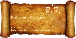 Ruttner Tirzusz névjegykártya